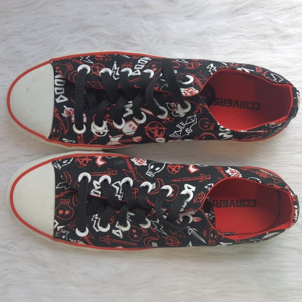 Converse CT All Star Size US MENS 7 WOMENS 9 Anarchy BLACK/RED - Picture 6 of 13